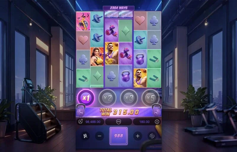 Mighty Mania - pantalla final de la sesión con ganancia total